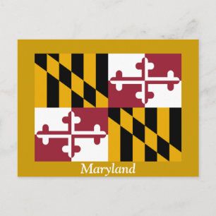 Carte Postale Drapeau du Maryland