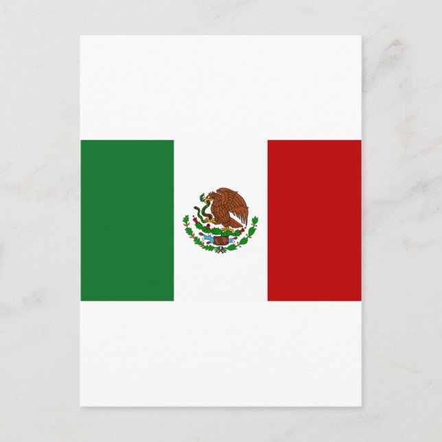Carte Postale Drapeau du Mexique (Devant)