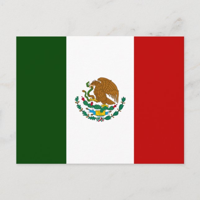 Carte Postale Drapeau du Mexique (Devant)