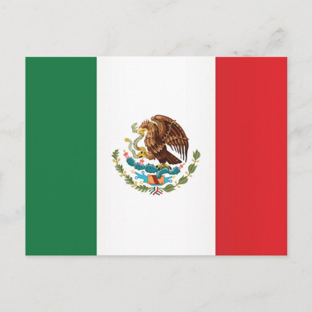Carte Postale Drapeau du Mexique (Devant)