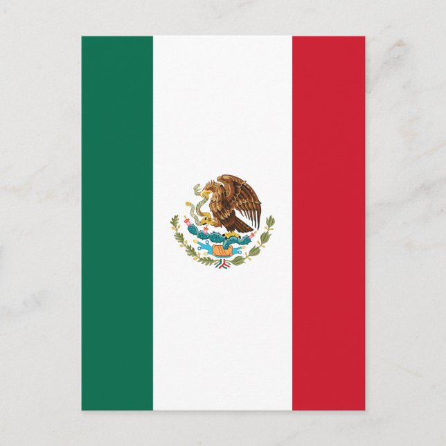Carte Postale Drapeau du Mexique (Devant)