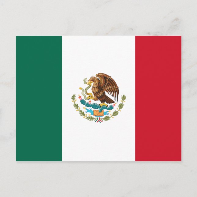 Carte Postale Drapeau du Mexique (Devant)