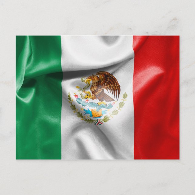 Carte Postale Drapeau du Mexique (Devant)