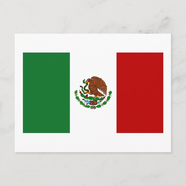 Carte Postale Drapeau du Mexique (Devant)
