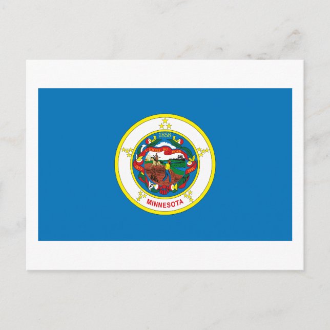 Carte postale Drapeau du Minnesota (Devant)