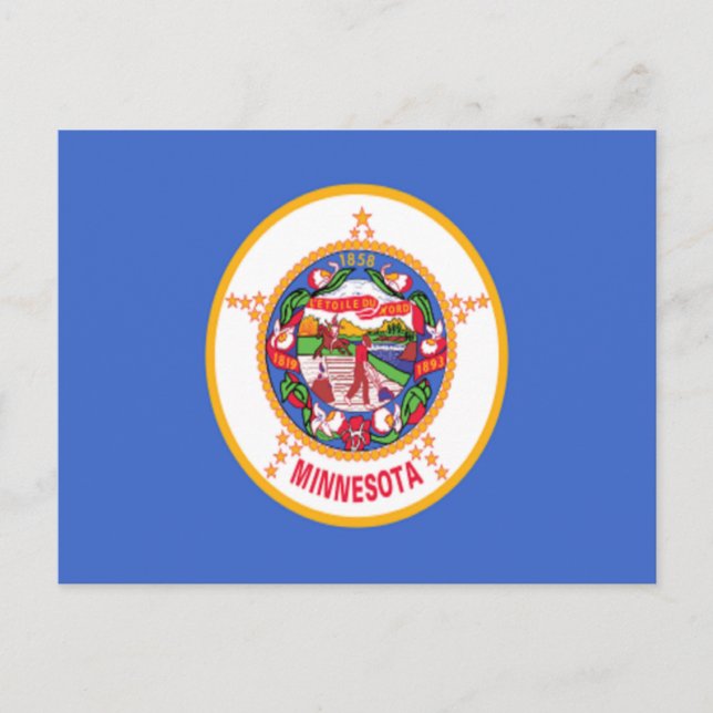 Carte Postale Drapeau du Minnesota (Devant)