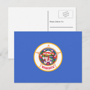 Carte Postale Drapeau du Minnesota, Drapeau du Minnesota