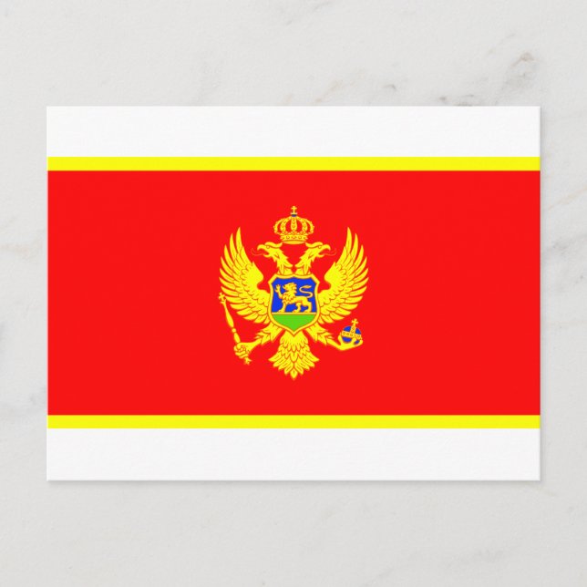 Carte Postale Drapeau du Monténégro (Devant)