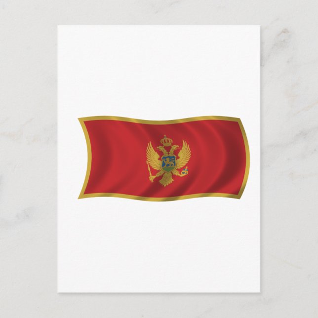 Carte Postale Drapeau du Monténégro (Devant)