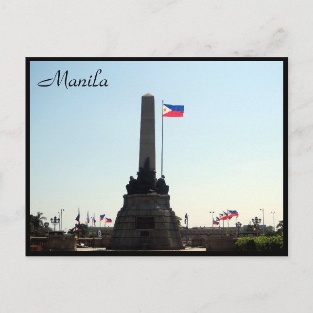 Carte Postale drapeau du monument de rizal (Devant)