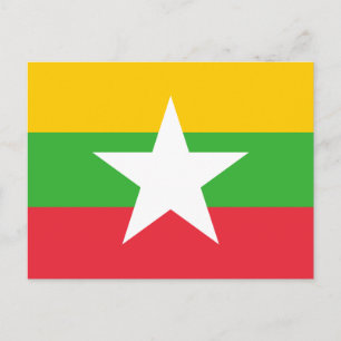 Carte Postale Drapeau du Myanmar