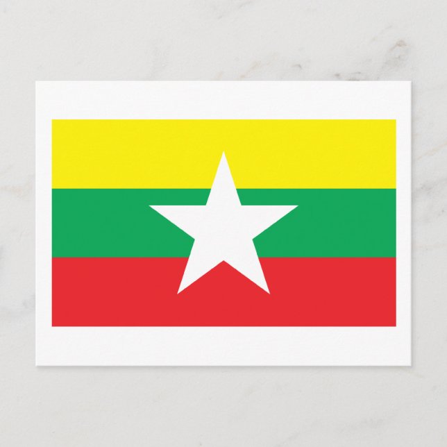 Carte Postale Drapeau du Myanmar proposé pour 2007 (Devant)