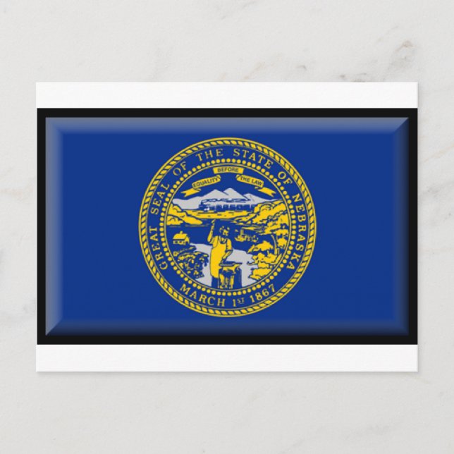 Carte Postale Drapeau du Nebraska (Devant)