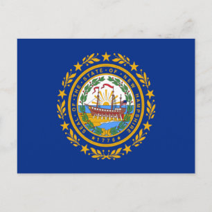 Carte Postale Drapeau du New Hampshire