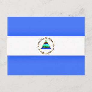 Carte Postale Drapeau du Nicaragua 