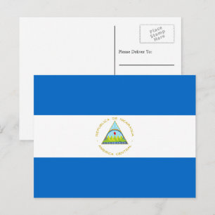 Carte Postale Drapeau du Nicaragua