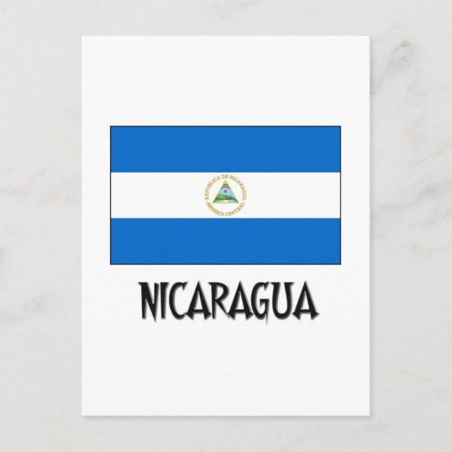 Carte Postale Drapeau du Nicaragua (Devant)