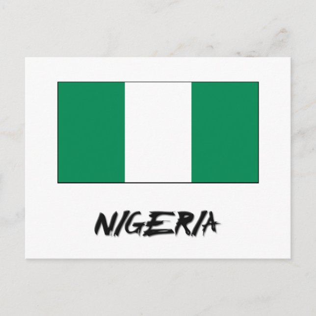 Carte Postale Drapeau du Nigéria (Devant)