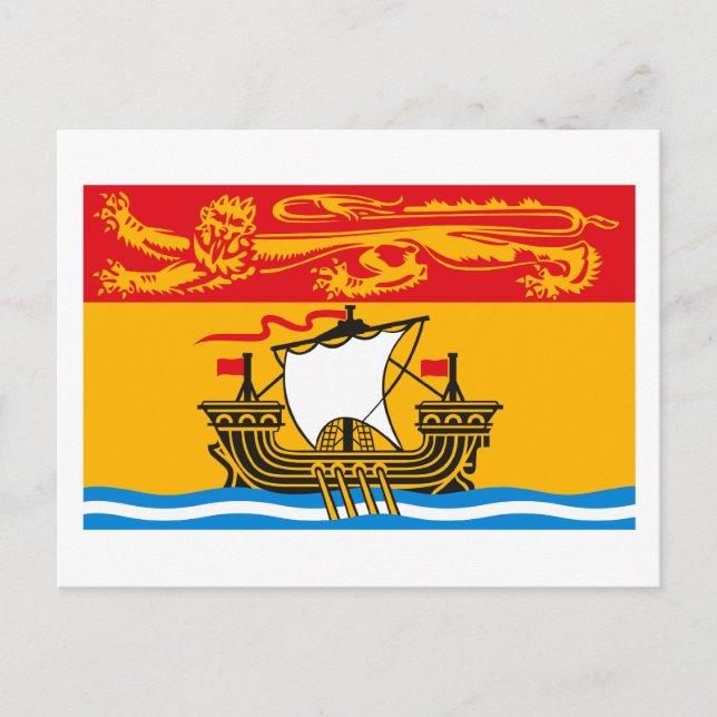 Carte postale drapeau du Nouveau-Brunswick (Devant)