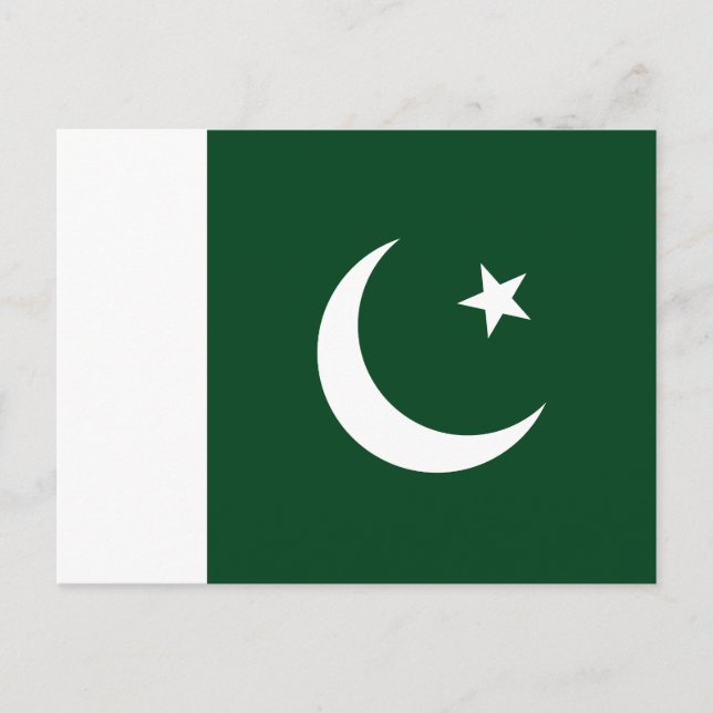 Carte Postale Drapeau du Pakistan (Devant)