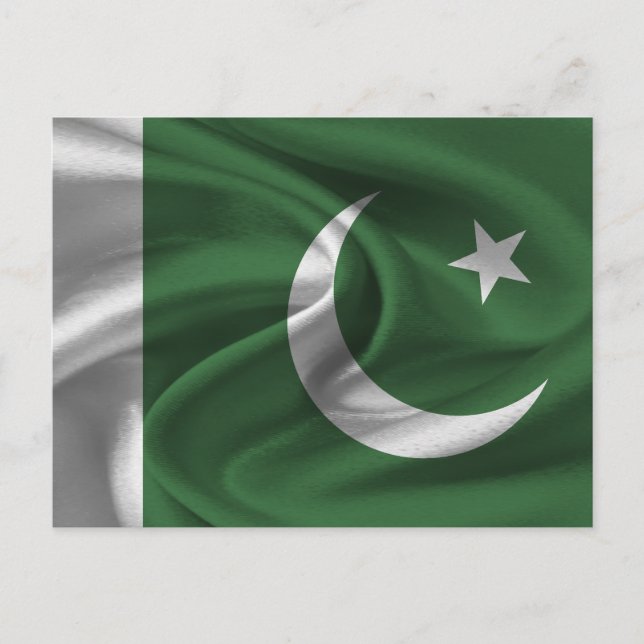 Carte Postale Drapeau du Pakistan (Devant)