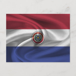 Carte Postale drapeau du Paraguay