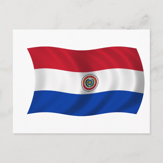 Carte Postale Drapeau du Paraguay (Devant)