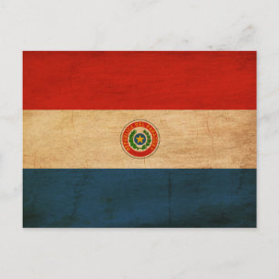 Carte Postale drapeau du Paraguay