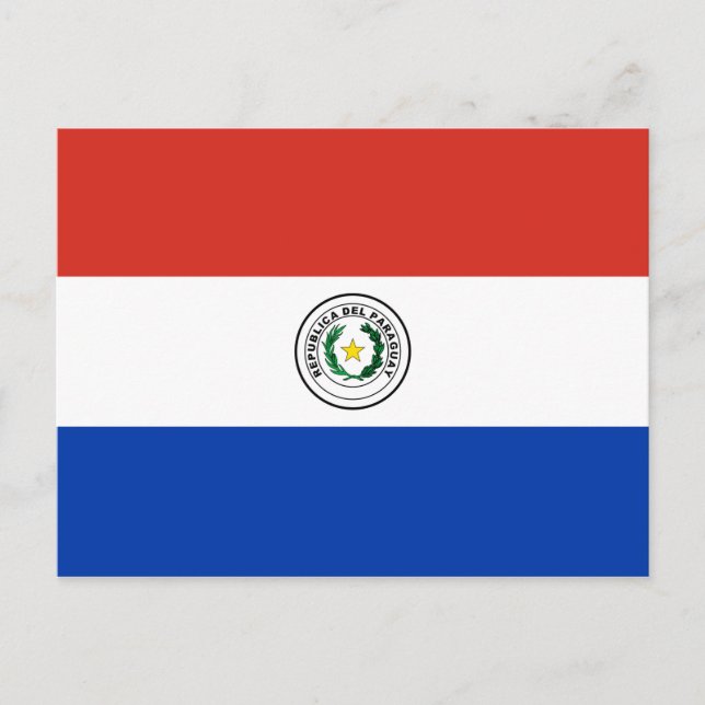 Carte Postale Drapeau du Paraguay (Devant)
