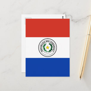 Carte Postale Drapeau du Paraguay