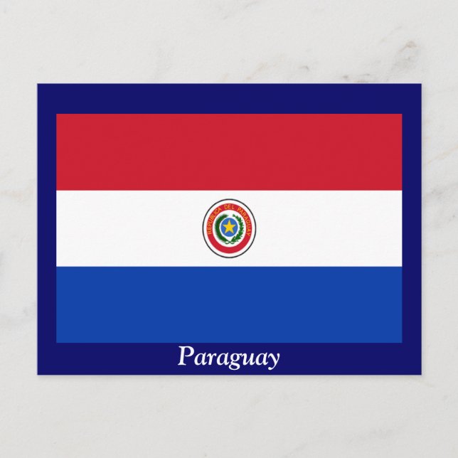 Carte Postale Drapeau du Paraguay (Devant)