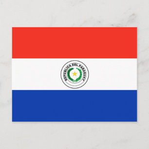 Carte Postale Drapeau du Paraguay