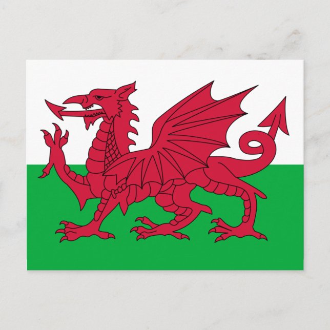 Carte Postale drapeau du pays de galles (Devant)