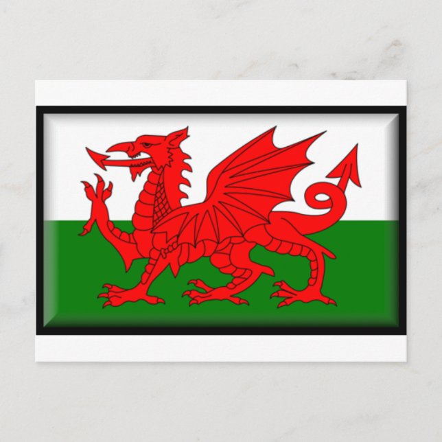 Carte Postale Drapeau du Pays de Galles (Devant)