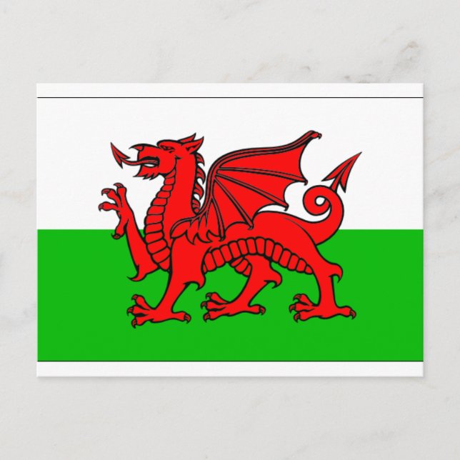 Carte Postale Drapeau du Pays de Galles (Devant)