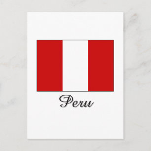 Carte Postale Drapeau du Pérou