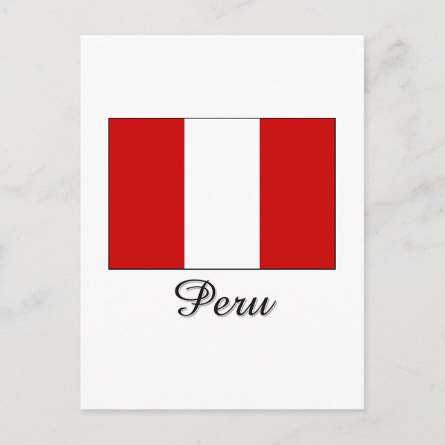 Carte Postale Drapeau du Pérou (Devant)