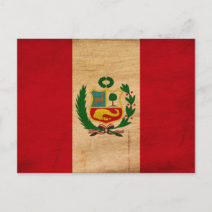 Carte Postale Drapeau du Pérou