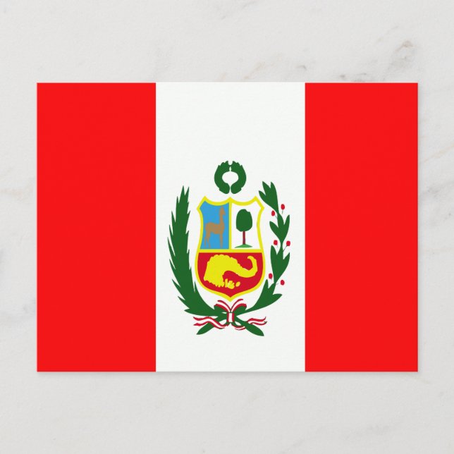 Carte Postale Drapeau du Pérou (Devant)
