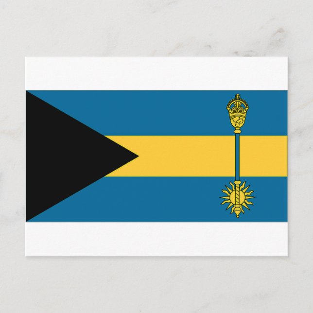 Carte Postale Drapeau du Premier ministre des Bahamas (Devant)