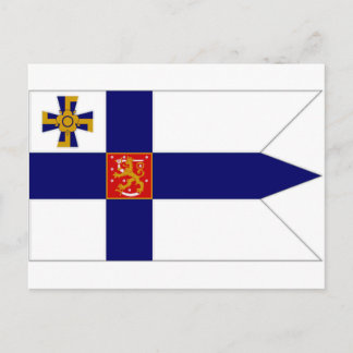 Carte Postale Drapeau du président de la Finlande