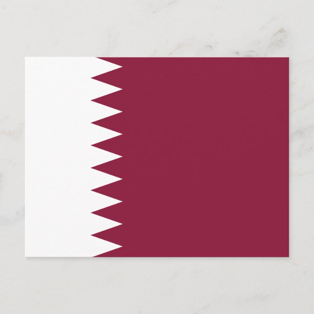 Carte Postale Drapeau du Qatar (Devant)