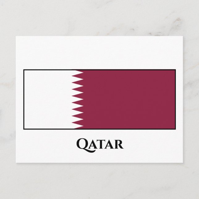Carte Postale Drapeau du Qatar (Devant)