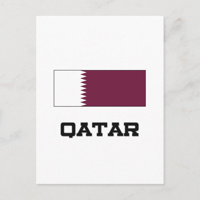 Carte Postale Drapeau du Qatar (Devant)