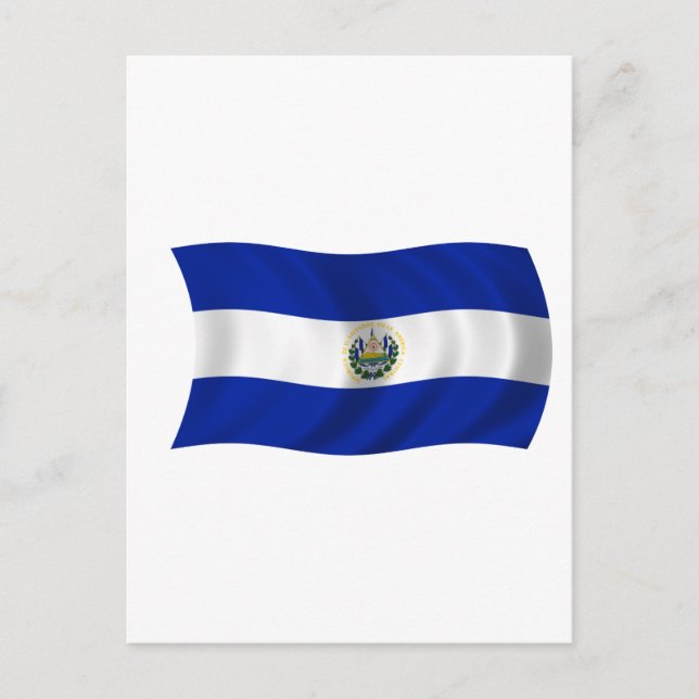 Carte Postale Drapeau du Salvador (Devant)