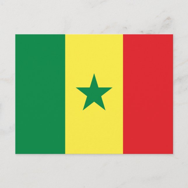 Carte Postale Drapeau du Sénégal (Devant)