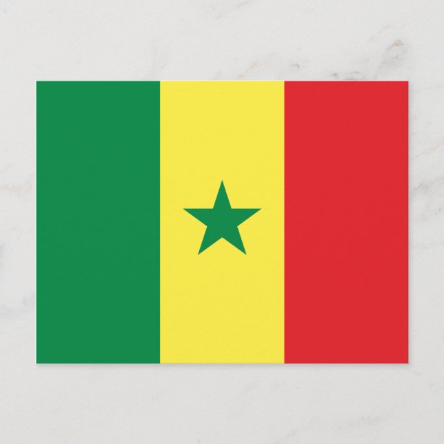 Carte Postale Drapeau du Sénégal (Devant)