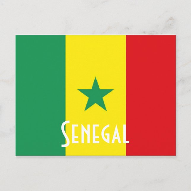 Carte Postale Drapeau du Sénégal (Devant)