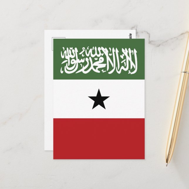Carte Postale Drapeau du Somaliland (Devant/Arrière en situation)