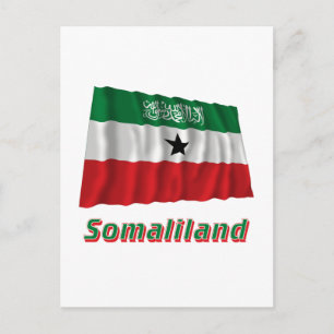 Carte Postale Drapeau du Somaliland portant le nom